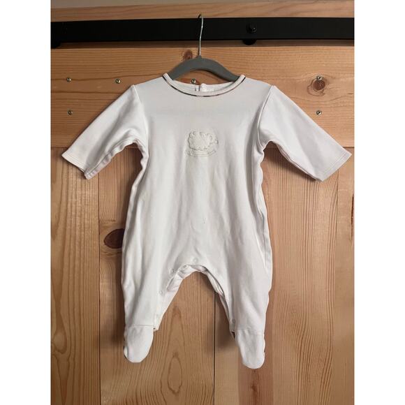 Burberry Baby Footed Lamb Onesie Size 6m - Picture 1 of 6